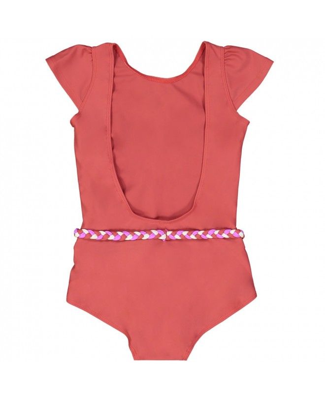 Sun Protective Swimsuit For Girls Joan In Grenada Red