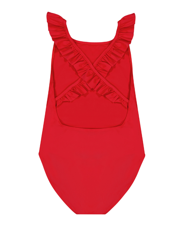 Sun Protective Swimsuit Alba In Pepper Color For Girls