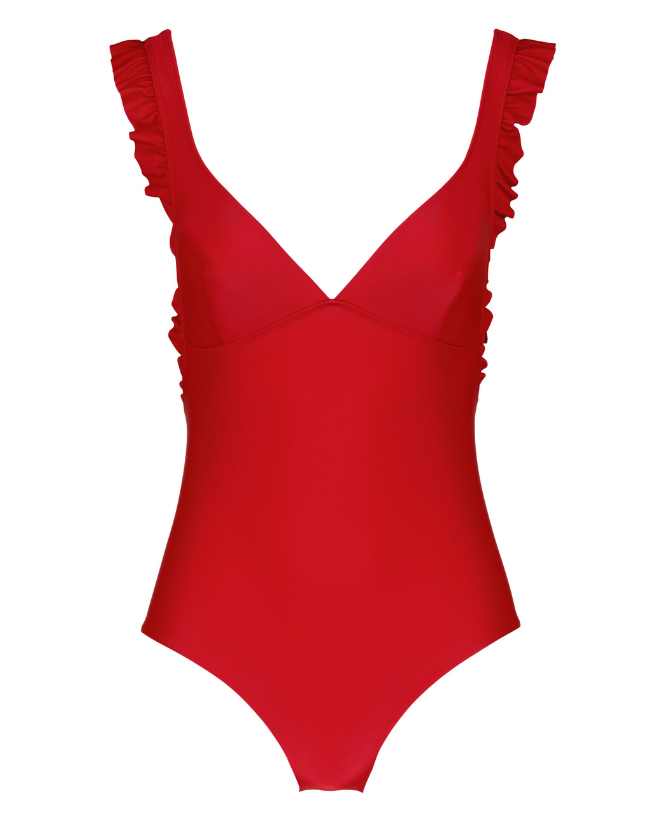 Sun Protective Swimsuit For Women Tara In Pepper Red