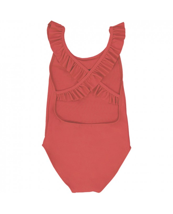 Sun Protective Swimsuit For Girls Alba In Grenada Red