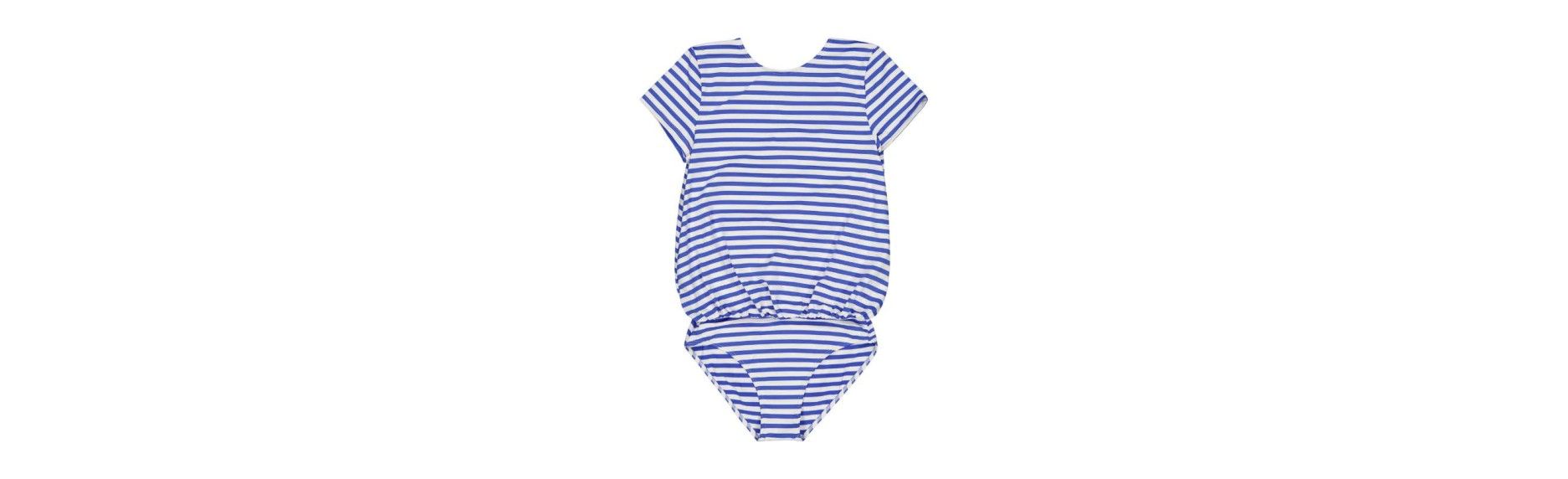 Maillot De Bain Anti Uv Pour Fille Birgit Rayures Bleu Cobalt