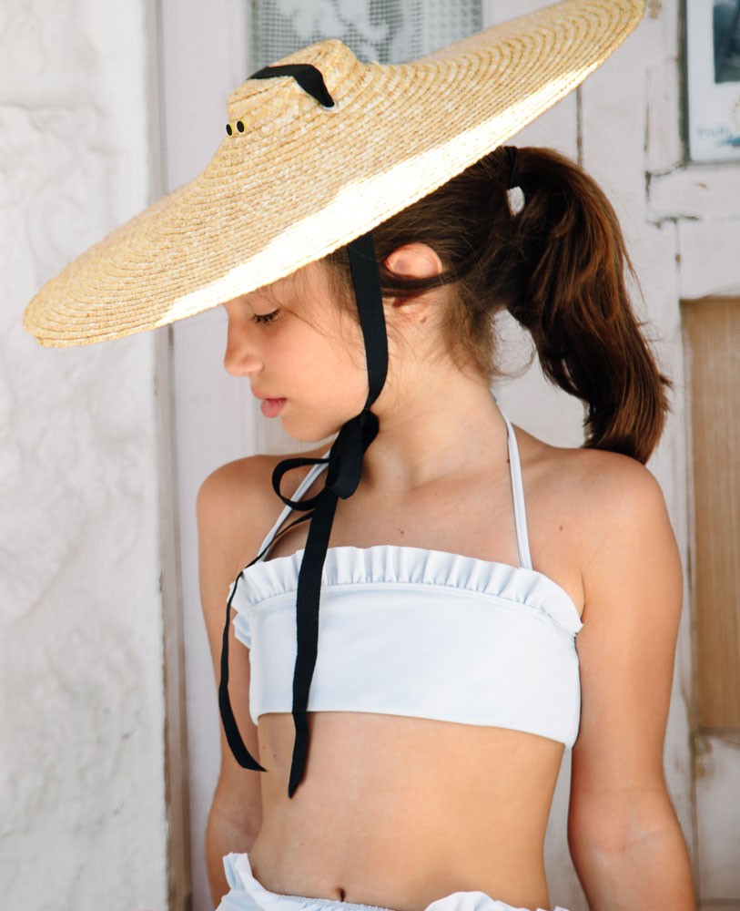 Haut de maillot de bain anti-UV pour  fille et bébé Nina en Ash de CANOPEA