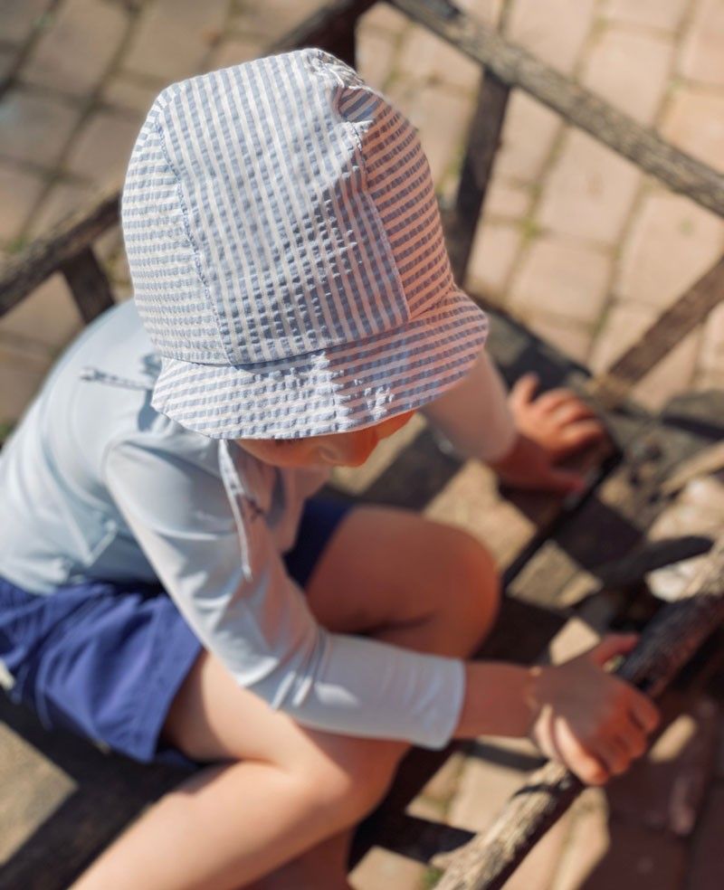 Chapeau anti-UV pour bébé et fille Falko en Ash de CANOPEA