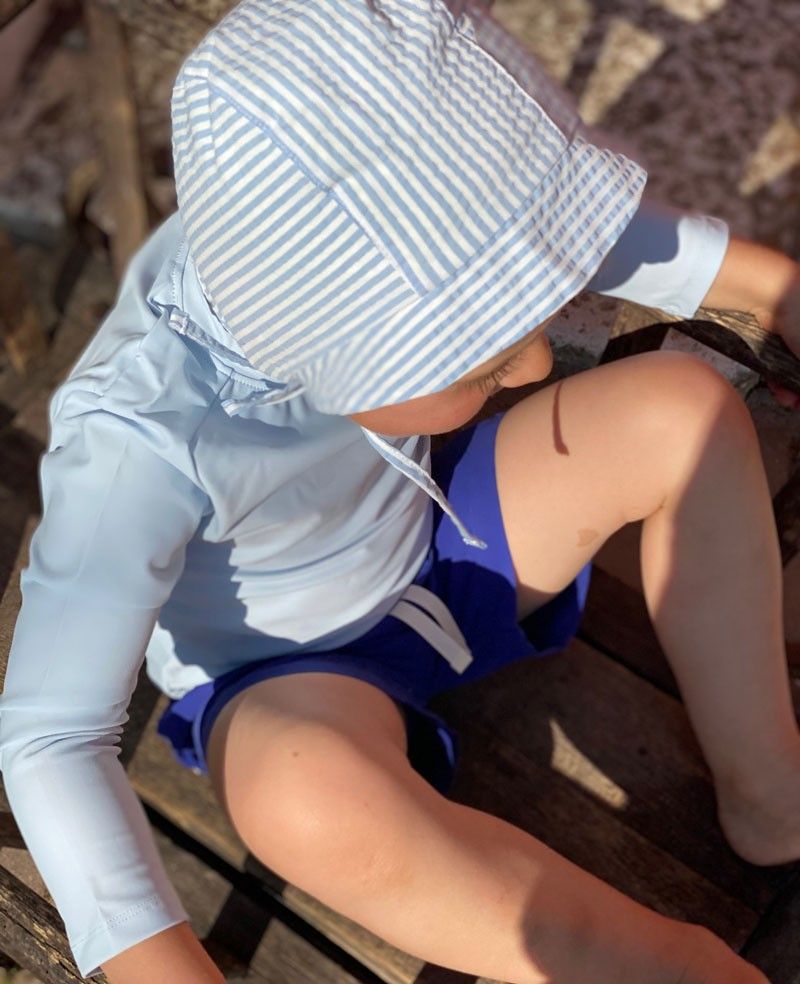 Chapeau anti-UV pour bébé et fille Falko en Ash de CANOPEA