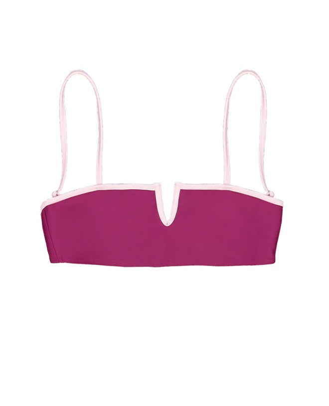 Haut de maillot de bain anti-UV pour femme Susie en Plum de CANOPEA