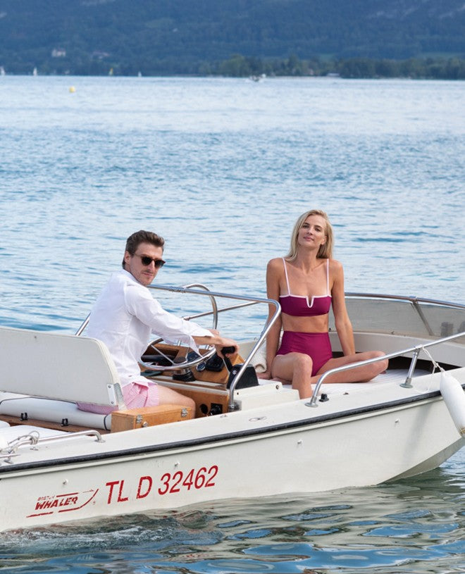 Haut de maillot de bain anti-UV pour femme Susie en Plum de CANOPEA