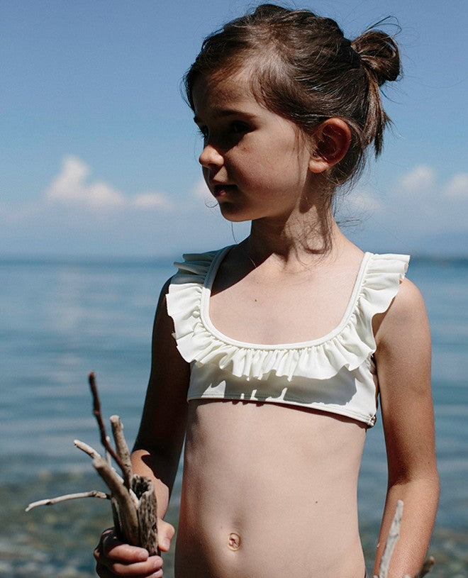 Bikini anti-UV pour fille Rose Romy en Vanille de CANOPEA