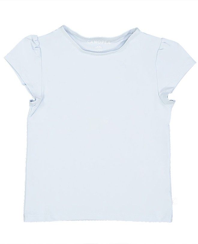 Haut t-shirt avec manche courtes anti-UV Kelly pour fille et bébé en Ash de CANOPEA