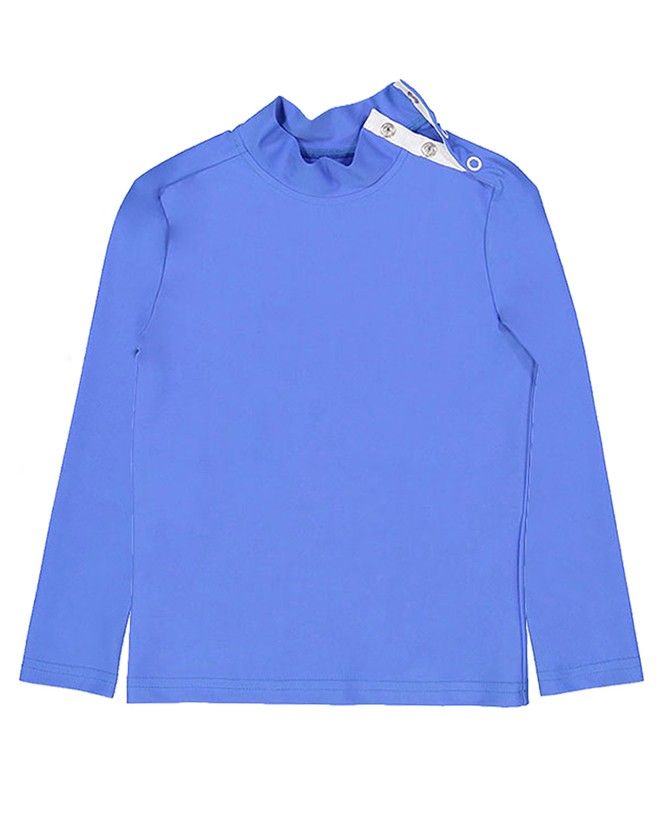 Haut t-shirt avec manche longues anti-UV TURBOT pour garçon, fille et bébé en Indigo de CANOPEA
