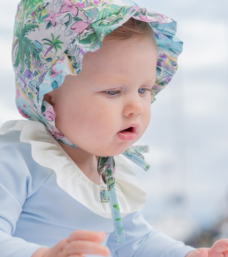 Chapeau anti-UV pour bébé et fille Fleur en Vista Liberty de CANOPEA