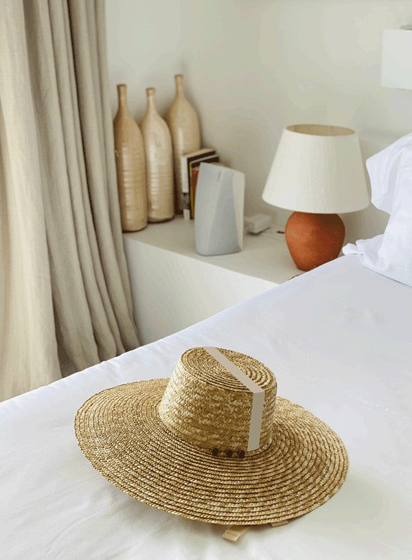 Natural straw hat for women by Canopea x Goodbye Lorette