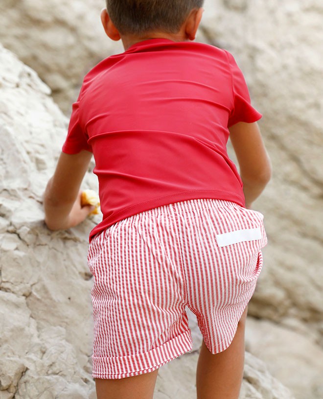 Short de bain anti-UV pour garçon Biarritz en Pepper de CANOPEA