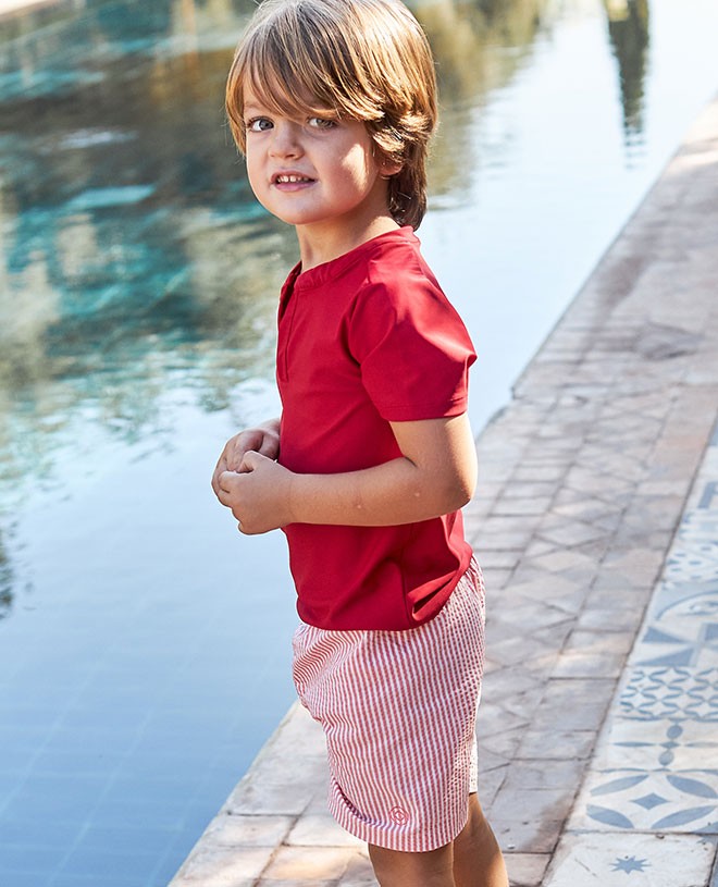 Short de bain anti-UV pour garçon Biarritz en Pepper de CANOPEA