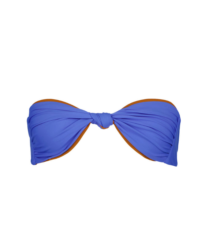 Haut de maillot de bain anti-UV pour femme Leia en Sand et Indigo de CANOPEA