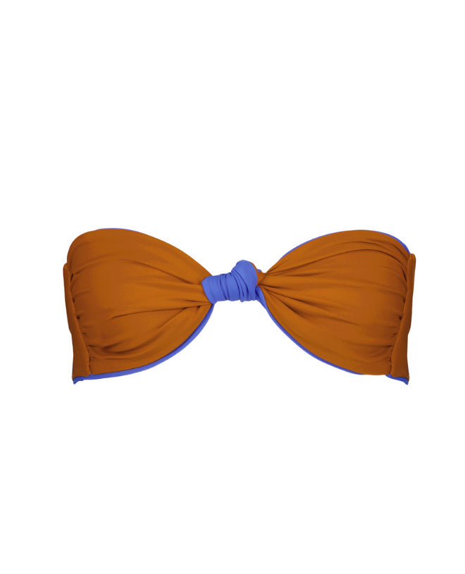 Haut de maillot de bain anti-UV pour femme Leia en Sand et Indigo de CANOPEA