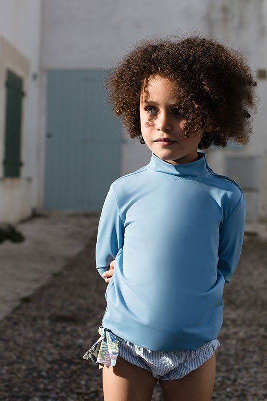 Culotte de bain anti-UV pour fille et bébé Pilar en Cloud de CANOPEA
