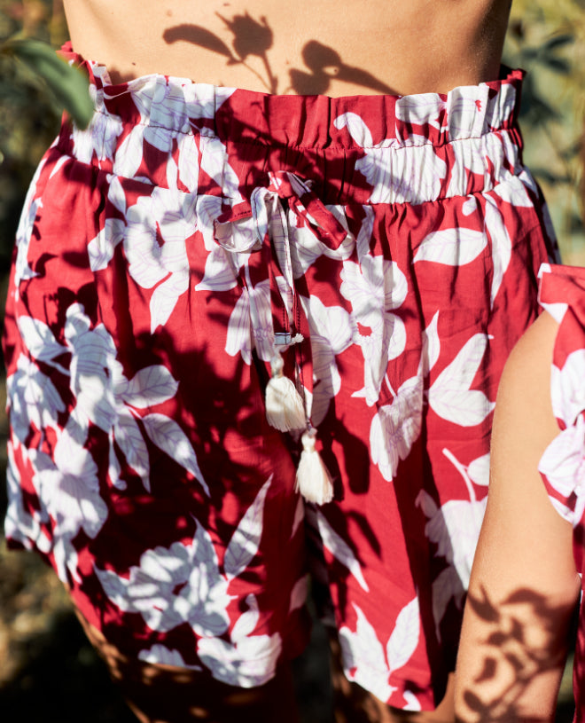 Short pour femme Ines en Gardenia Red de CANOPEA