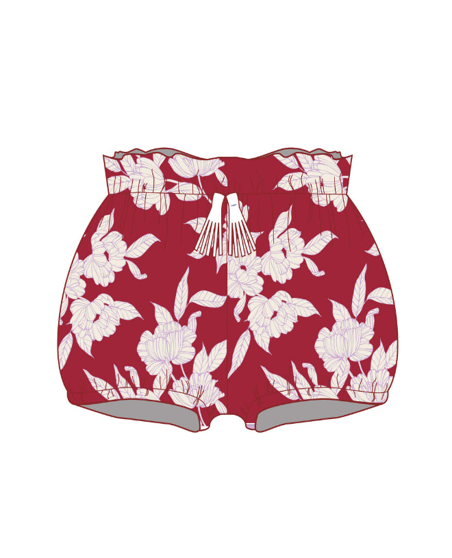 Short pour fille Isaure en Gardenia Red de CANOPEA