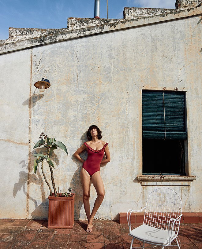Maillot de bain une-pièce anti-UV pour femme Sofia en Mars de CANOPEA