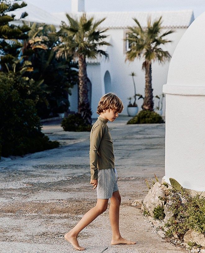 Short de bain anti-UV pour garçon DIEGO en Terra Vichy de CANOPEA