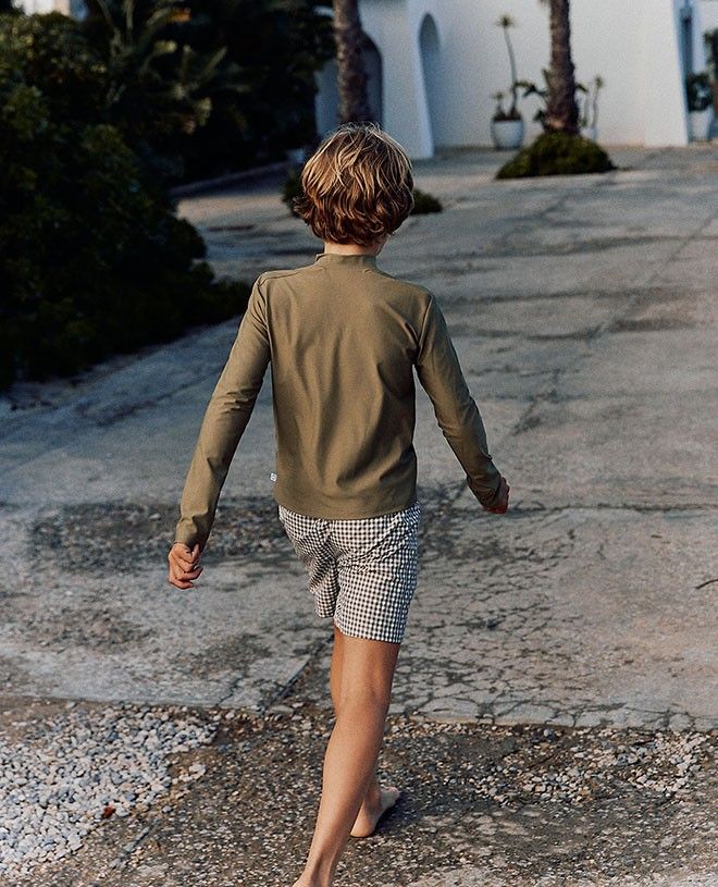 Short de bain anti-UV pour garçon DIEGO en Terra Vichy de CANOPEA