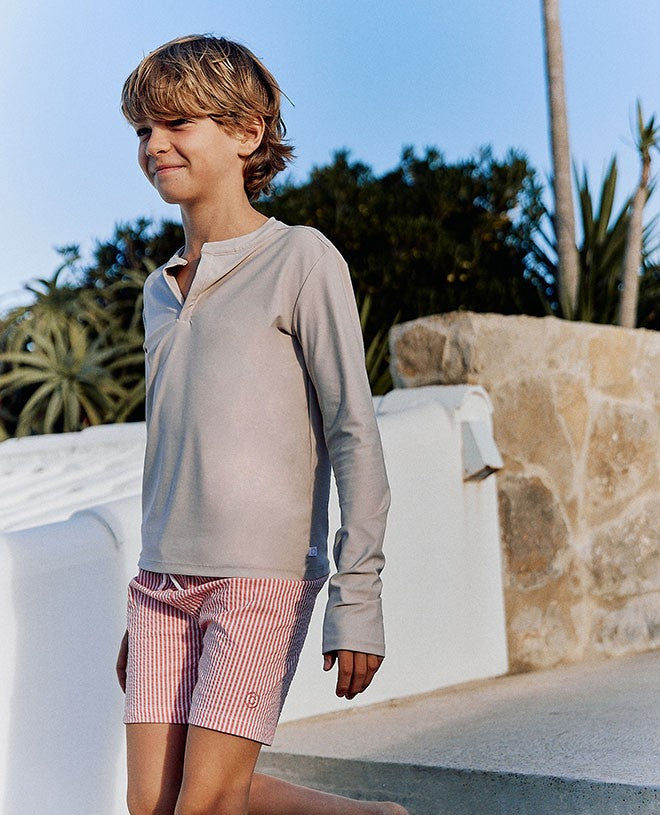 Short de bain anti-UV pour garçon Biarritz en Pepper de CANOPEA