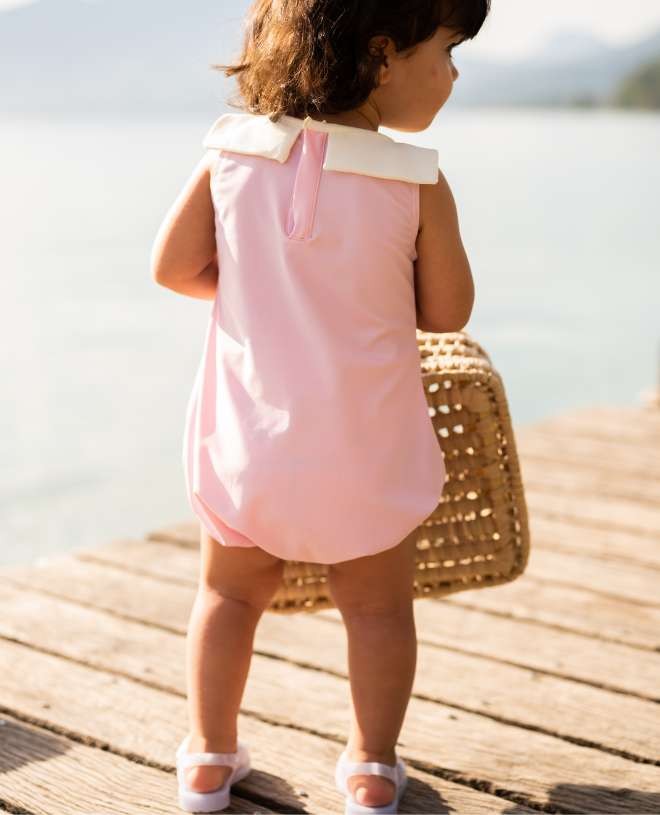 Maillot de bain anti-UV à manches courtes pour bébé Simone en Dragee de CANOPEA