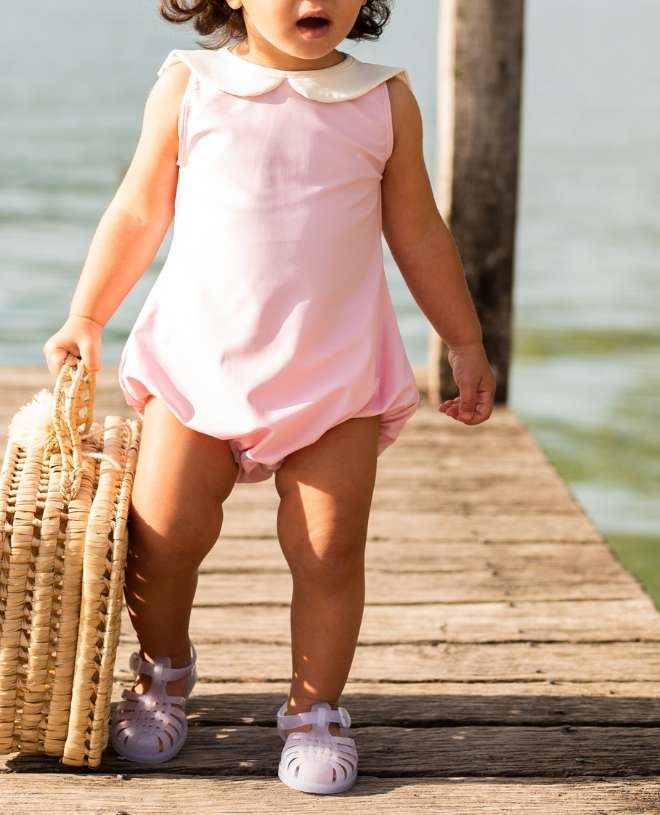 Maillot de bain anti-UV à manches courtes pour bébé Simone en Dragee de CANOPEA