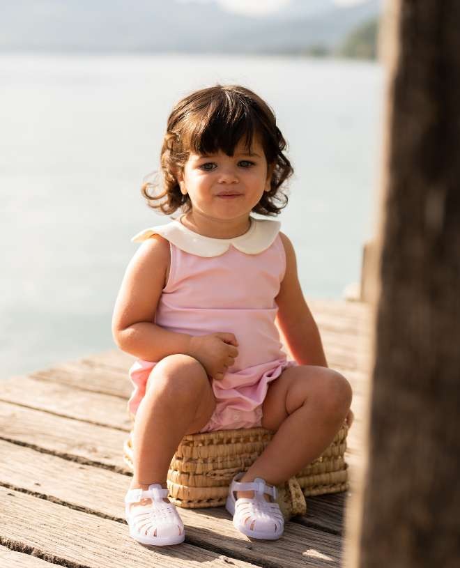 Maillot de bain anti-UV à manches courtes pour bébé Simone en Dragee de CANOPEA