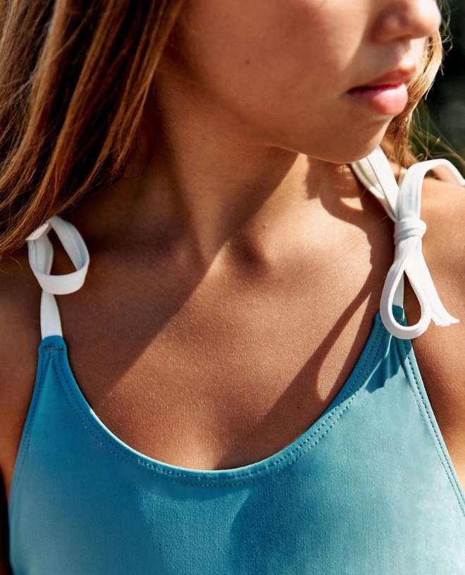 Maillot de bain une-pièce anti-UV pour fille et bébé Violet en Teal de CANOPEA