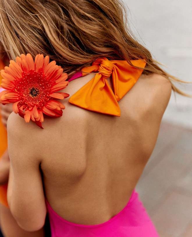 Maillot de bain une-pièce anti-UV pour fille et bébé Zita en Fuschia de CANOPEA