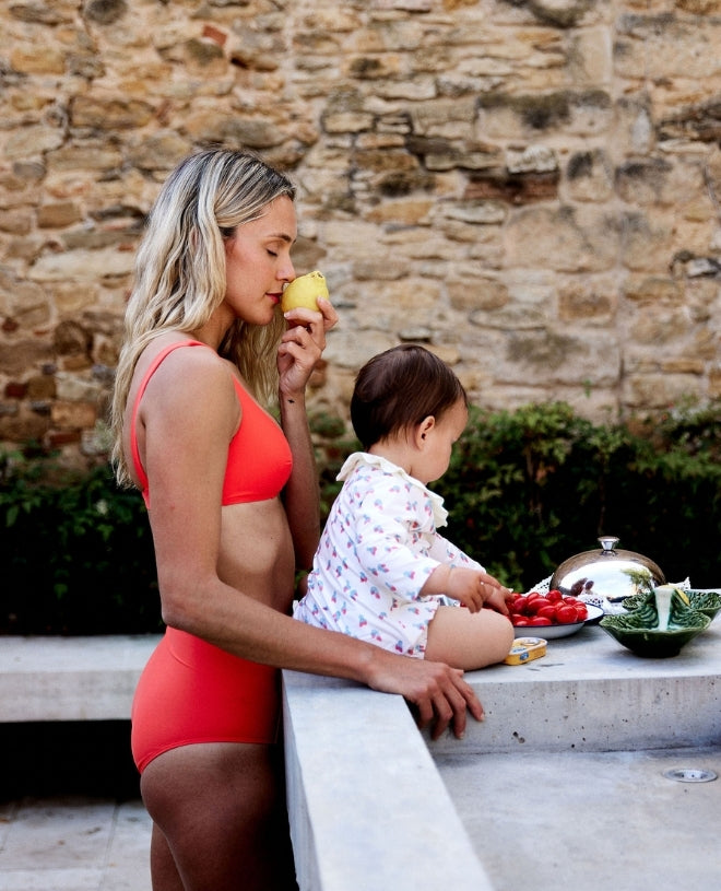 Culotte de bain anti-UV pour femme Leandra en Clémentine de CANOPEA