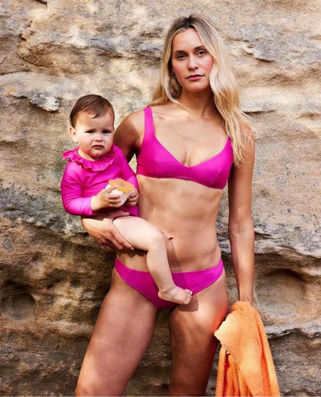 Haut de maillot de bain anti-UV pour femme Deluca en fuschia de CANOPEA
