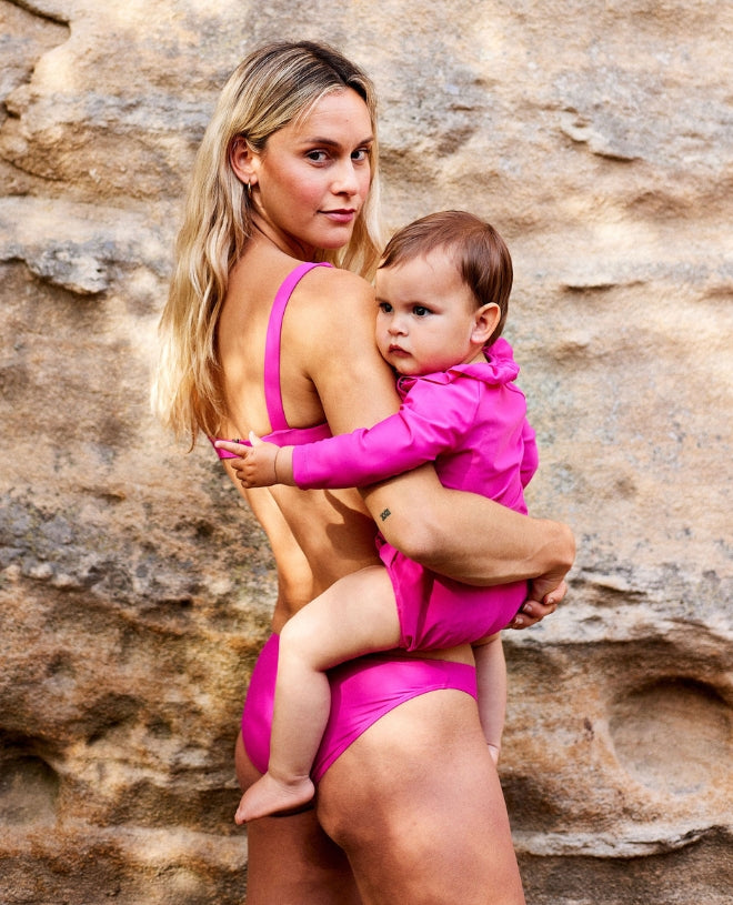 Culotte de bain anti-UV pour femme et adolescente Marcia en fuschia de CANOPEA