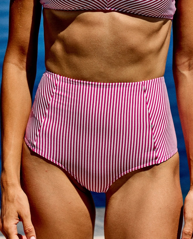 Haut de maillot de bain anti-UV pour femme et adolescente Mara Leontine fuschia transat de CANOPEA