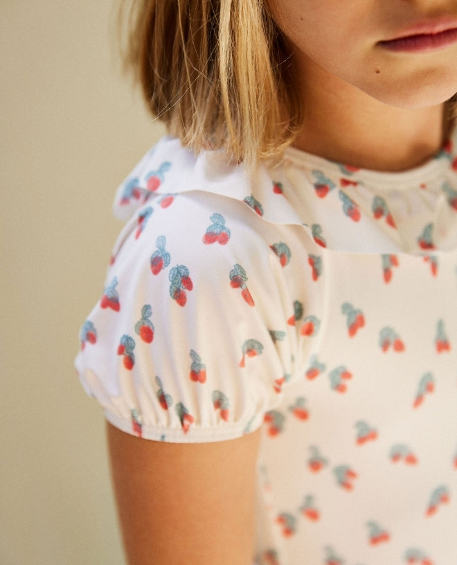 Maillot de bain une-pièce anti-UV pour fille et bébé Gloria en strawberry de CANOPEA