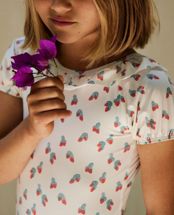 Maillot de bain une-pièce anti-UV pour fille et bébé Gloria en strawberry de CANOPEA