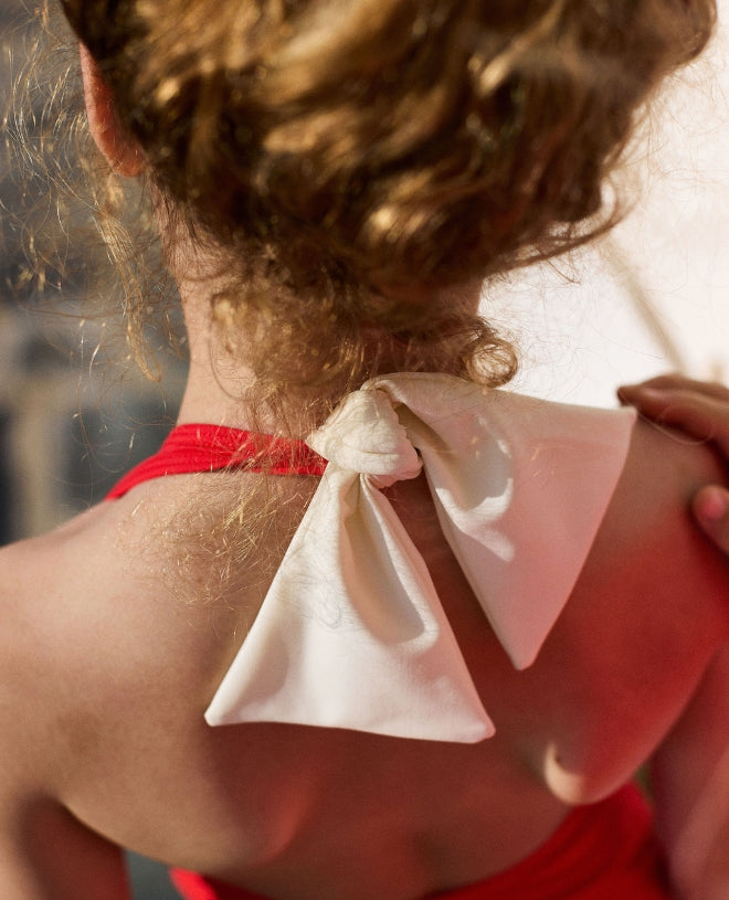 Maillot de bain une-pièce anti-UV pour fille et bébé Zita en Pomme Granate de CANOPEA