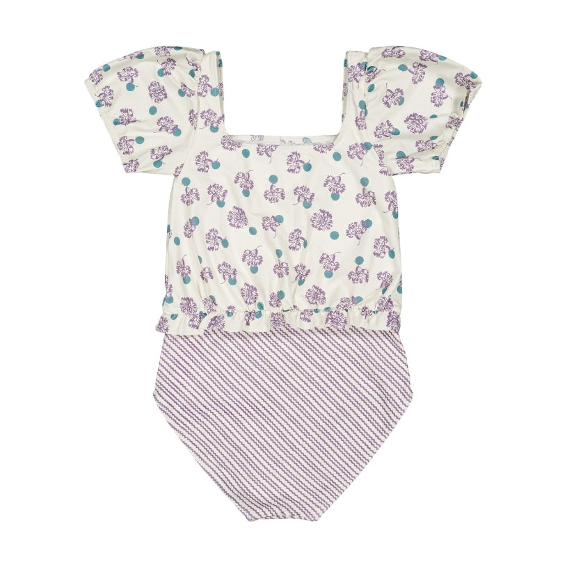 Maillot de bain une-pièce anti-UV pour fille et bébé Rosalia en carnation pansy de CANOPEA