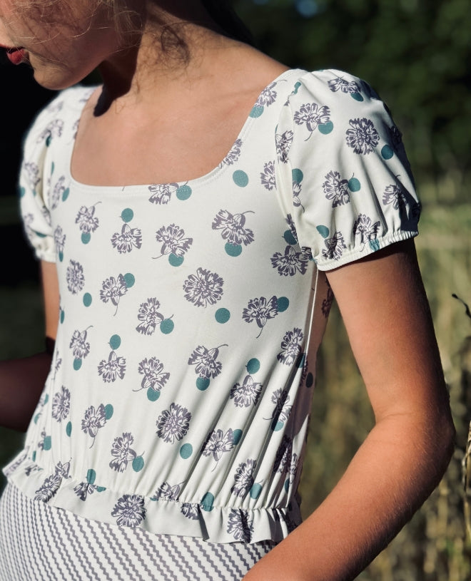 Maillot de bain une-pièce anti-UV pour fille et bébé Rosalia en carnation pansy de CANOPEA