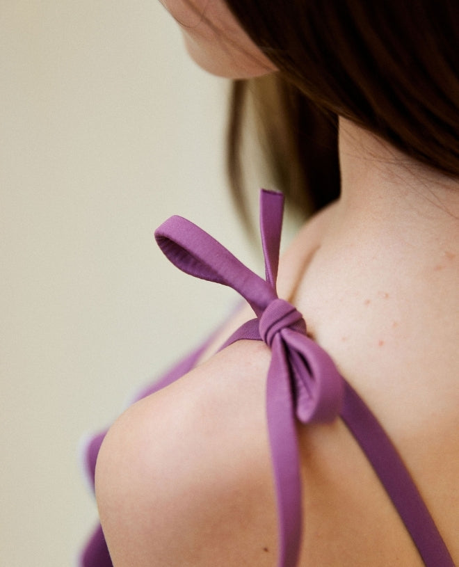 Maillot de bain une pièce anti-uv Fantine couleur pourpre pour fille et bébé de Canopea