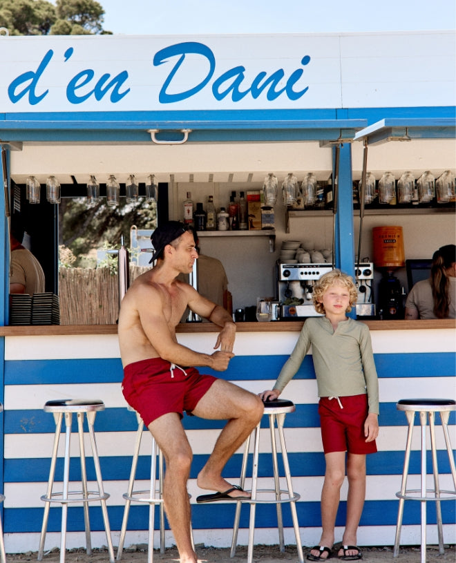 Tancredi swim shorts for men in cherry color by Canopea