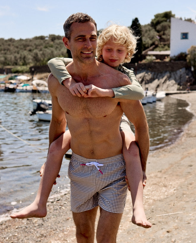 William swim shorts for men in vichy terre by Canopea