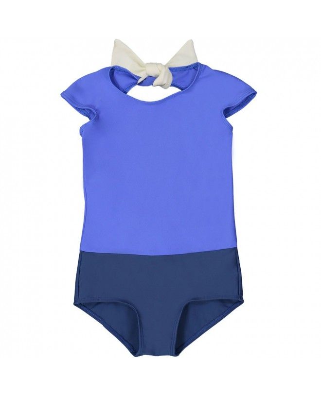 Sun protective swimsuit for girls in Blueberry blue