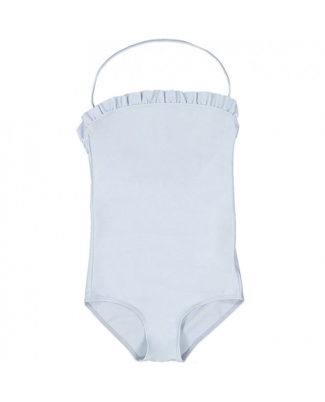 Sun protective swimsuit for girls Nastasia in Ash blue