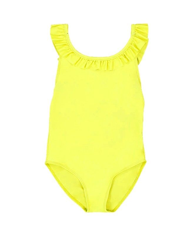 Sun protective swimsuit for girls Alba in Limoncello yellow