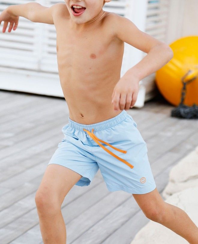 Ash blue swimshort for boys by canopea