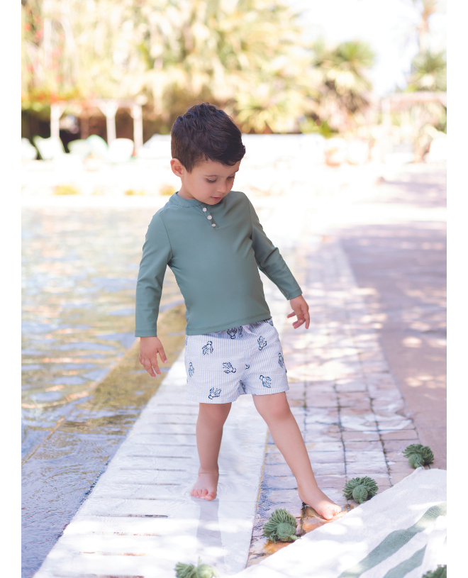 Sun protective swimsuit for boy and baby by Canopea x Tartine et Chocolat