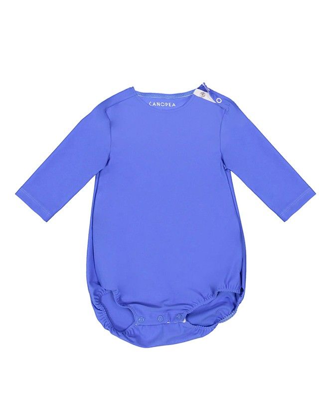 Sun protective swimsuit PEYO for baby in Indigo blue by Canopea