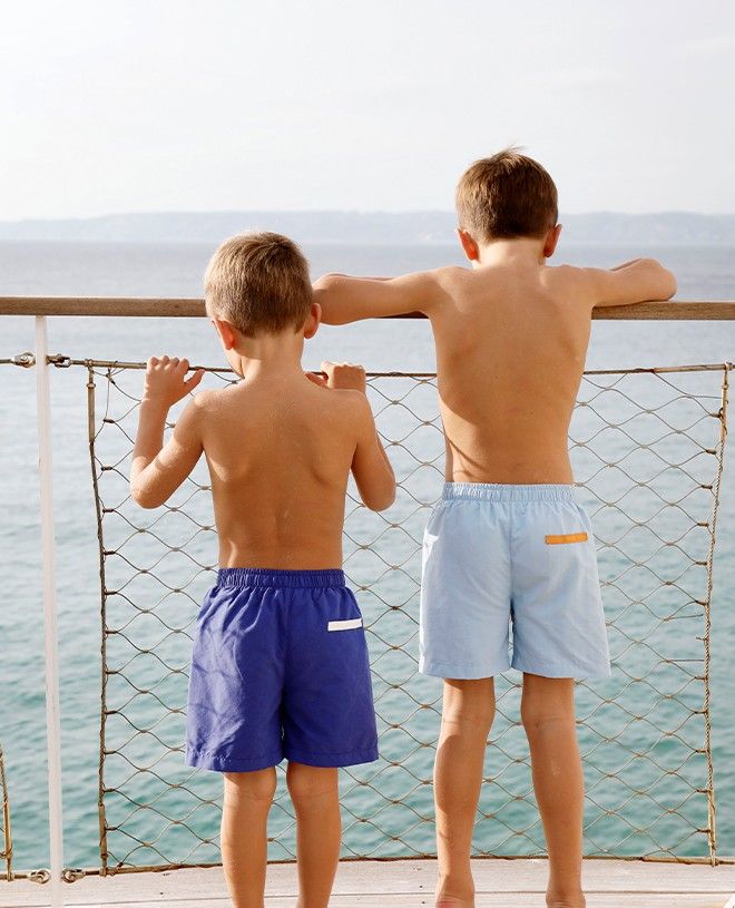 Ash blue swimshort for boys by canopea